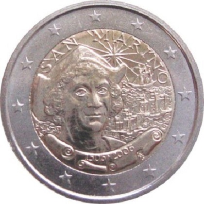 2 euro 2006 commémorative Saint-Marin 500ème anniversaire de la mort de Christophe Colomb