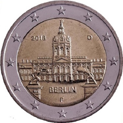 2 euros commémorative 2018 Allemagne Berlin, le Palais de Charlottenburg