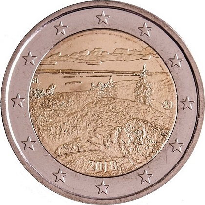 2 euros commémorative 2018 Finlande le paysage national finlandais de Koli