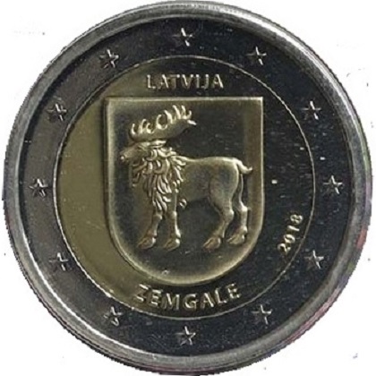 2 euros commémorative 2018 Lettonie la région Zemgale