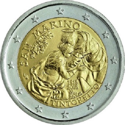 2 euro commémorative 2018 Saint-Marin 500ème anniversaire de la naissance de Tintoretto