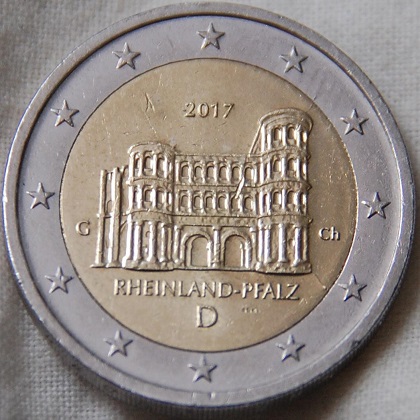 2 euros commémorative 2017 Allemagne la Porta Nigra à Trèves Rhénanie-Palatinat