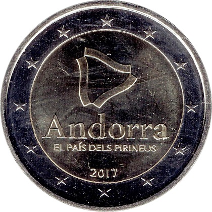 2 euros commémorative 2017 Andorre le pays des Pyrénées