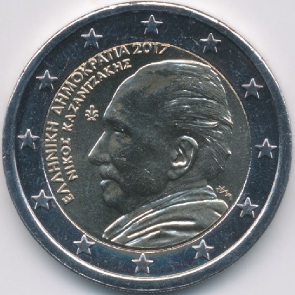 2 euros commémorative 2017 Grèce 60ème anniversaire de la mort de Nikos Kazantzakis