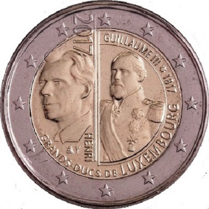 2 euros commémorative 2017 Luxembourg 200ème anniversaire de la naissance du Grand Duc Guillaume III