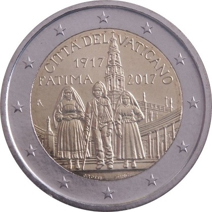 2 euros commémorative 2017 Vatican 100ème anniversaire des apparitions de Fatima