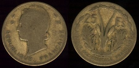 25 francs 1956 afrique occidentale française