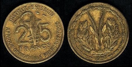 25 francs 1957 afrique occidentale française