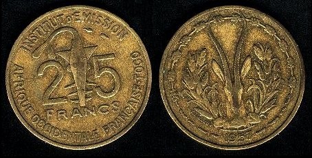25 francs 1957 afrique occidentale française