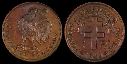 1 franc 1943 cameroun français