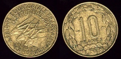 10 francs 1958 cameroun français