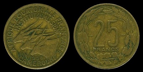 25 francs 1958 cameroun