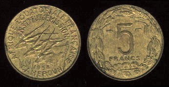 cameroun 5 francs 1958