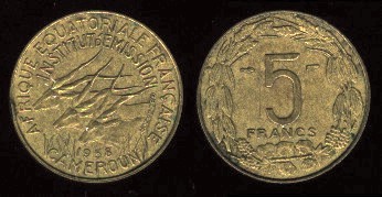 cameroun 5 francs 1958