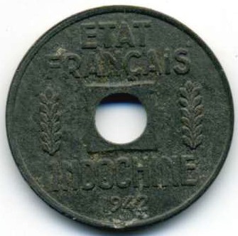 indochine etat français 1/4 centime 1942
