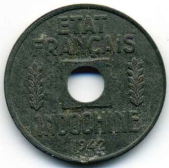 indochine etat français 1/4 centime 1942