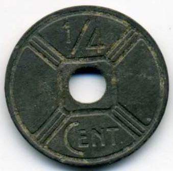 quart de centime 1942 indochine etat français