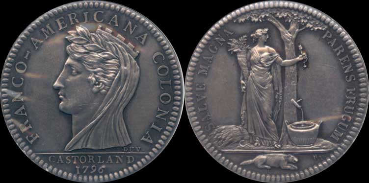 monnaie franco-americana colonia 1796