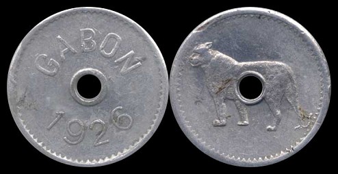 pièces de monnaie gabon 1926