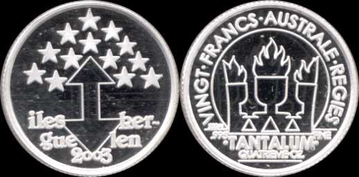 kerguelen 20 francs 2003