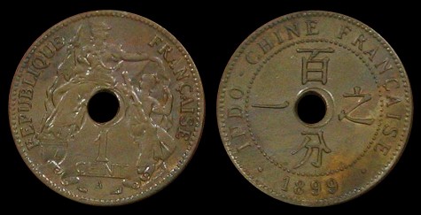 1 centime 1899 indo-chine française