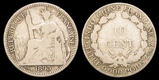10 centimes 1895 Indo-Chine française