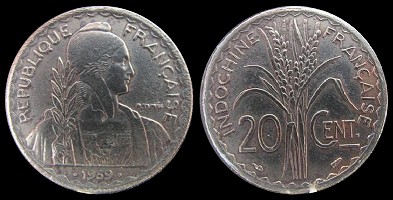 20 centimes 1939 Indochine française