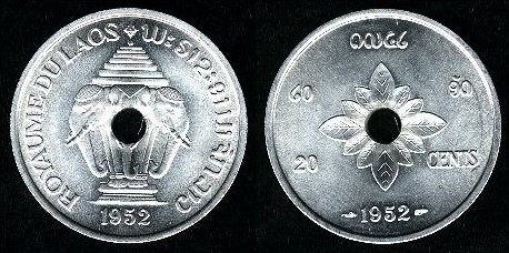 20 cents 1952 Laos