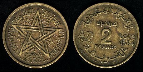 Maroc 2 francs 1945 