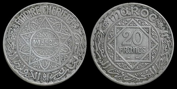 20 francs Maroc 1352