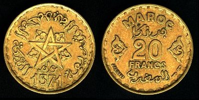 20 francs Maroc AH1371