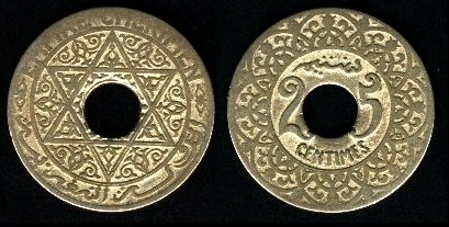 25 centimes 1921, 1924 Maroc