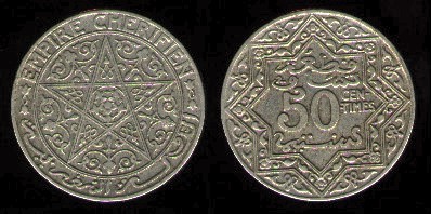 50 centimes 1920, 1924 Maroc 