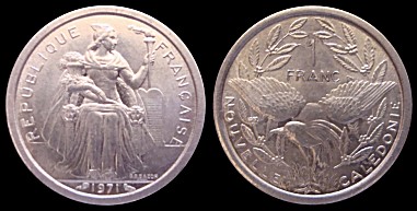 1 franc 1971 nouvelle calédonie