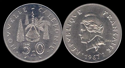 50 francs 1967 Nouvelle Calédonie