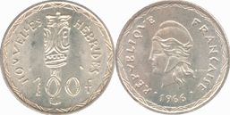 100 francs 1966 nouvelles hébrides