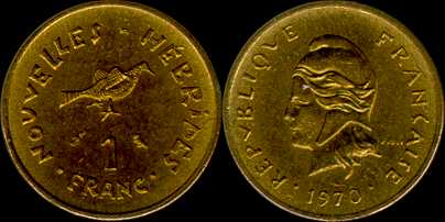1 franc 1970 nouvelles hébrides