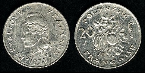20 francs 1973 Polynésie française