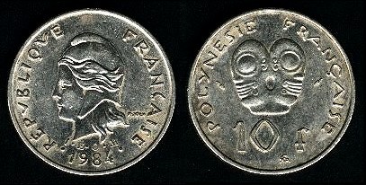 10 francs 1984 Polynésie française