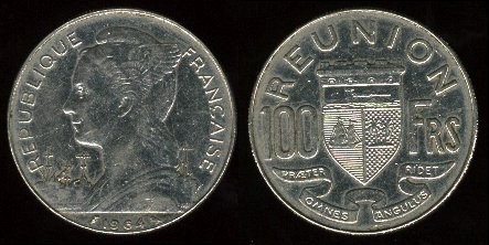 100 francs 1964 Réunion