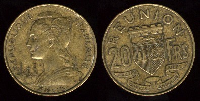 20 francs 1961 Réunion
