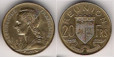 20 francs 1973 Réunion