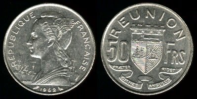 50 francs 1962 Réunion