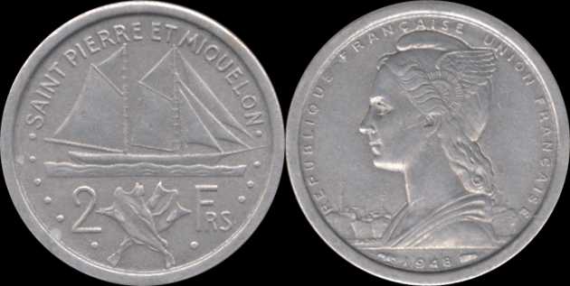 2 francs 1948 Saint Pierre et Miquelon