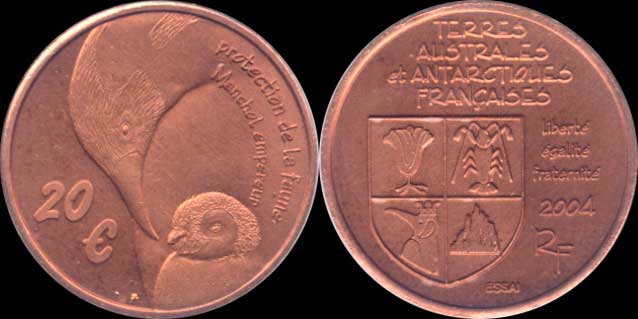 20 euros 2004 terres australes et antartiques françaises