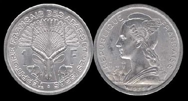 1 franc 1975 afars issas