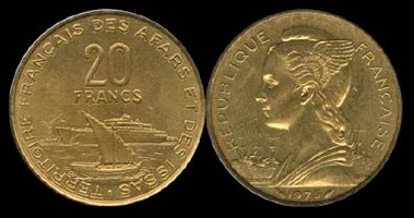 20 francs 1975 afars et issas