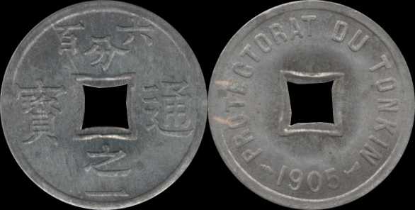 pièce de monnaie tonkin 1905