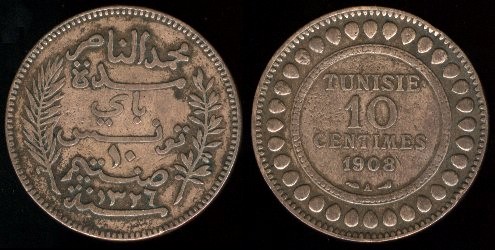 10 centimes 1908 Tunisie