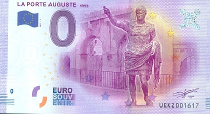 billet 0 euro souvenir  la porte Auguste
